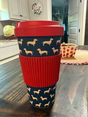 Cambridge Bamboo Dachshund Travel Mug